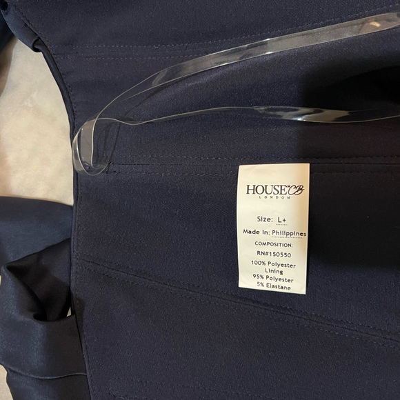 HOUSE OF CB 'Carella' Navy Satin Draped Corset Top ♡ - Picture 7 of 8